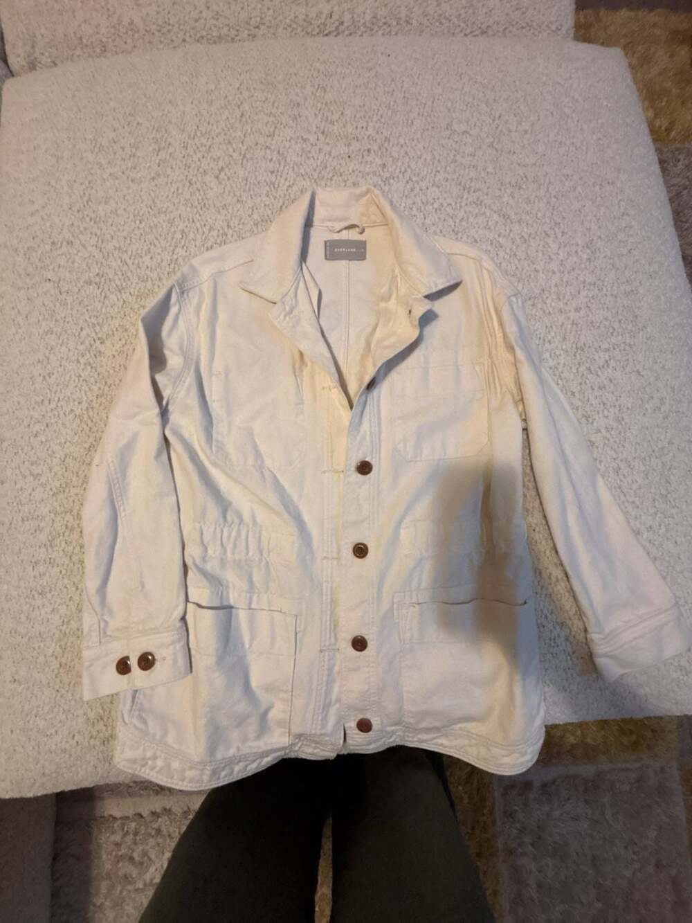 Everlane The Cinchable Chore Jacket in Bone